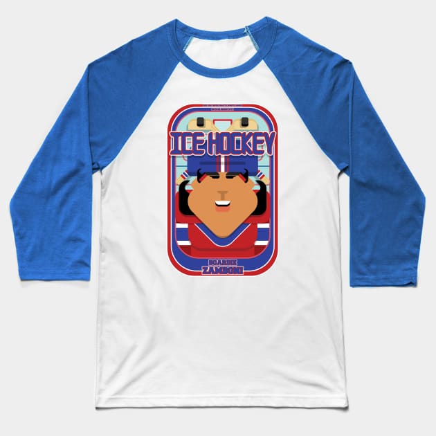 Ice Hockey Red and Blue - Boardie Zamboni - Indie version Baseball T-Shirt by Boxedspapercrafts